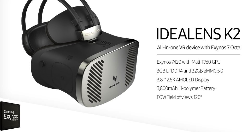 Idealens K2 – автономный шлем-VR новинка среди разработок для виртуальной реальности